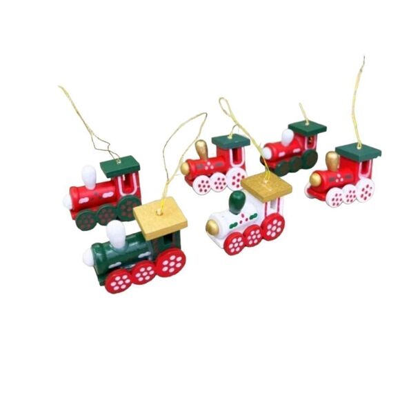 Wood Toy Train Ornaments - Picture 3 of 4